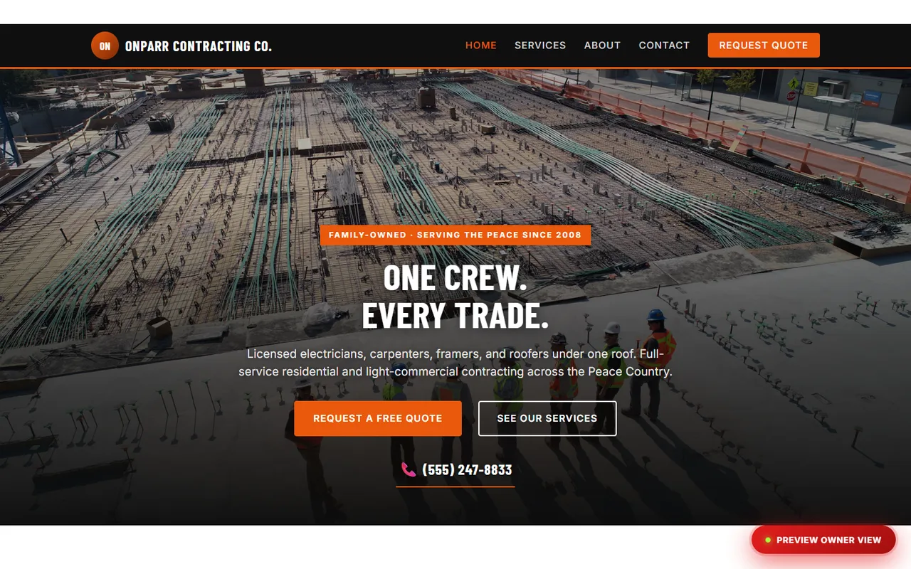 Onparr Contracting Co. preview